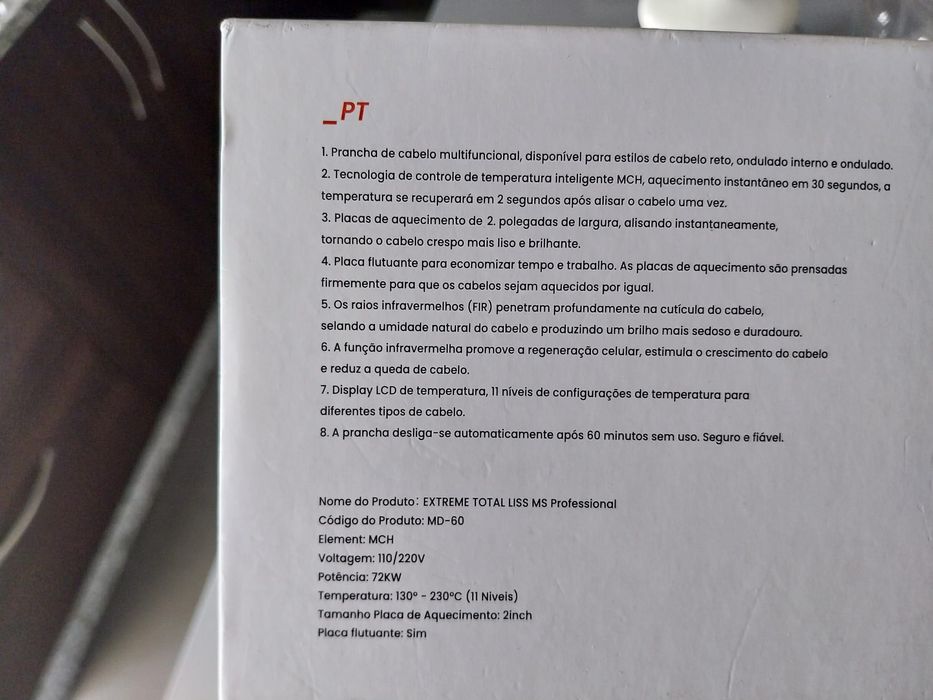 Prancha  da pluricosmetica