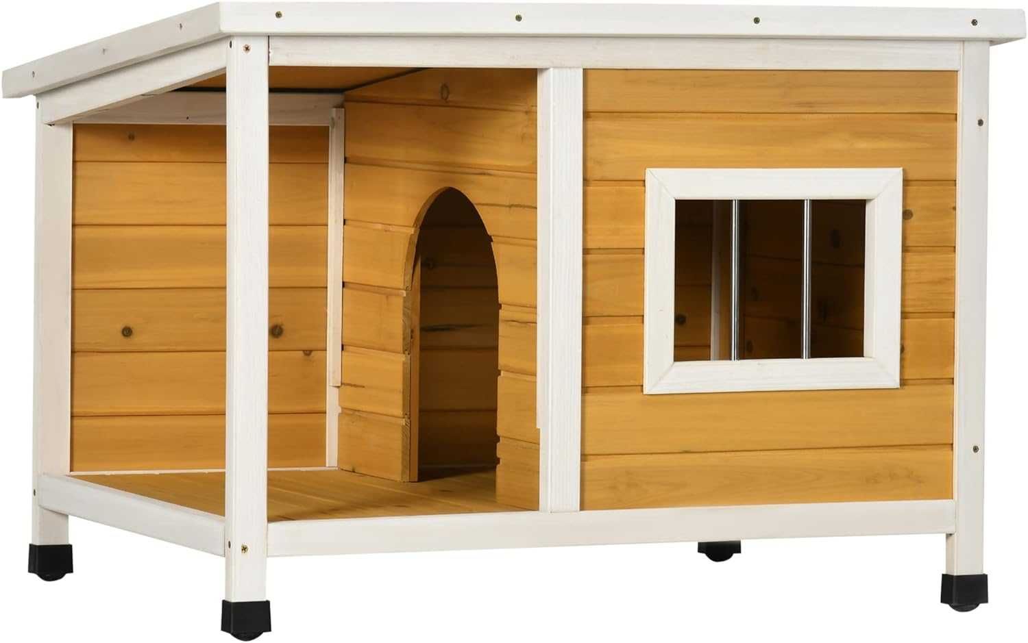 PORTES GRÁTIS - Casota Exterior de Madeira para Cães 85,5x62x60cm