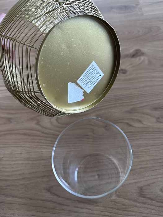 Piękny nowy złoty świecznik latarenka Home and You