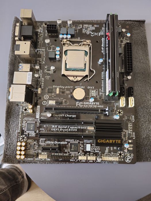 Gpłyta główna+procesor+RAM GA-H81M-HD3 Core i7 4790k DDR3 16GB
