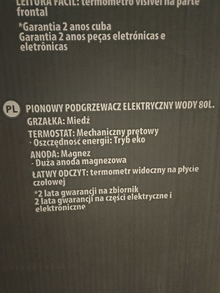 Elektryczny Podgrzewacz Wody Bojler 80l 1500W EQUATION