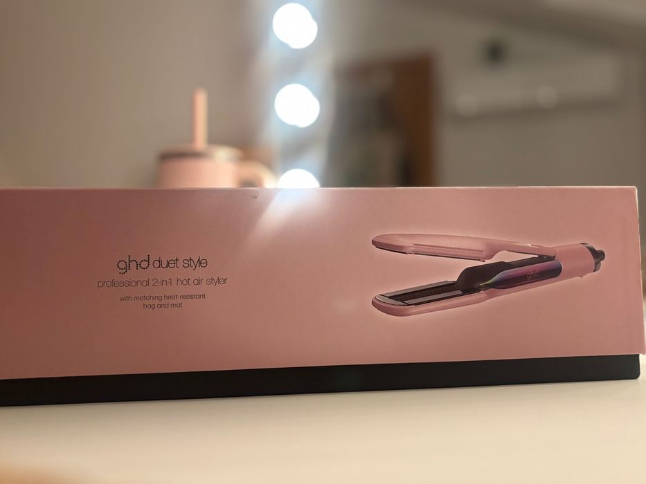 GHD duet Style 2 em 1 Rosa nude com bolsa-como nova