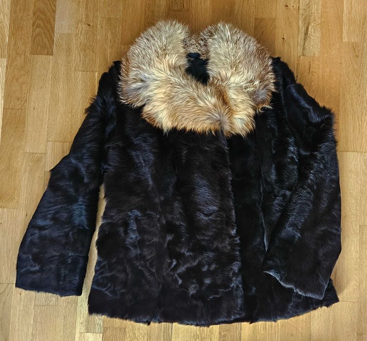 Futro naturalne z lisa i kozy futro lis