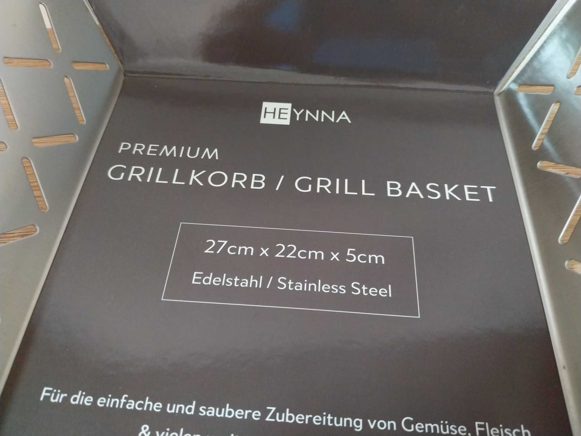 HEYNNA Kosz do grillowania ze stali nierdzewnej