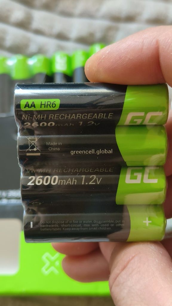 4 шт акумуляторні батареї AA R6 2600 мАг Ni-MH зарядні батареї Green C