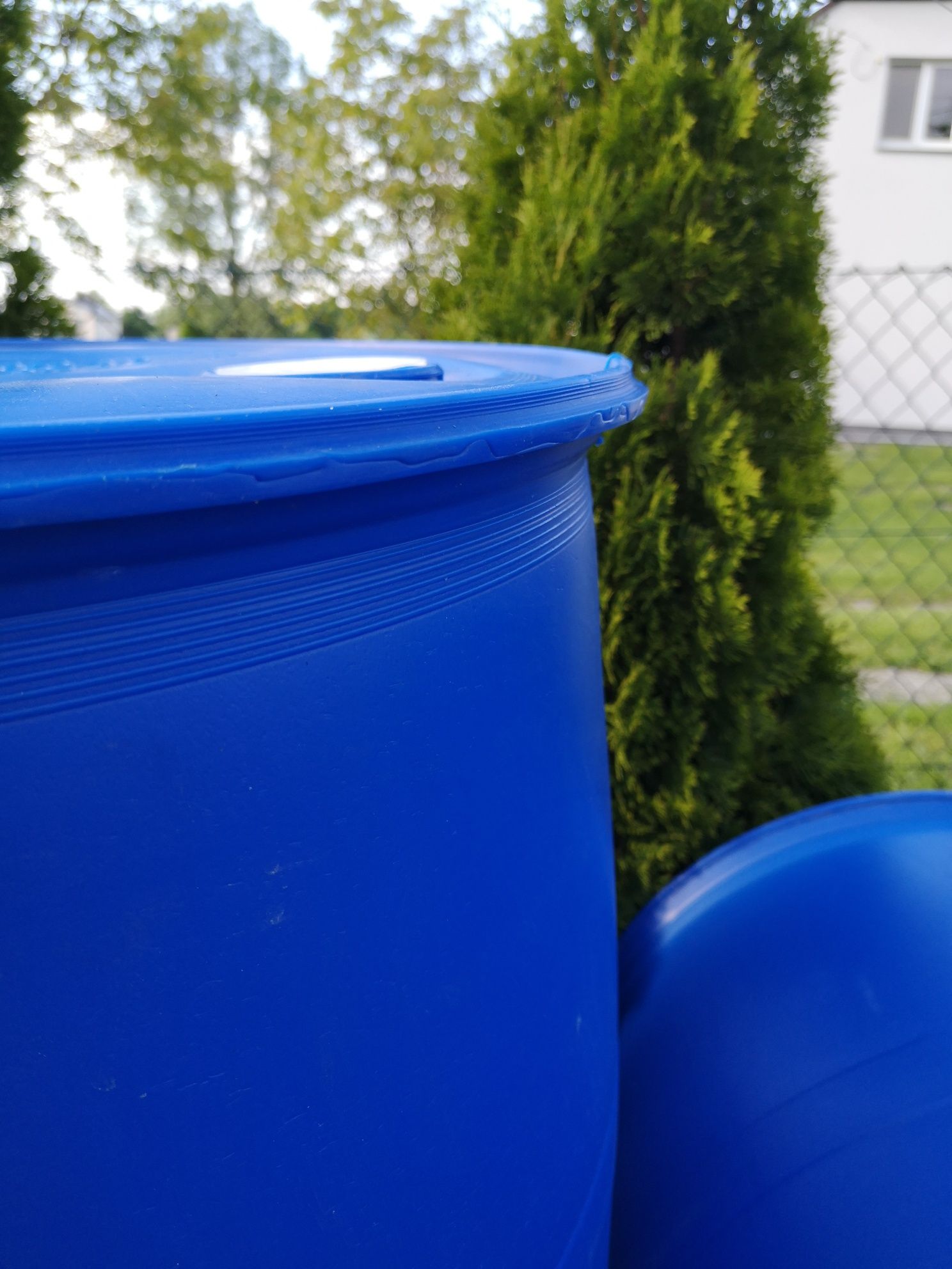 Beczki plastikowe PO SPOŻYWCE na paliwo ropę olej pomosty pomost pływa