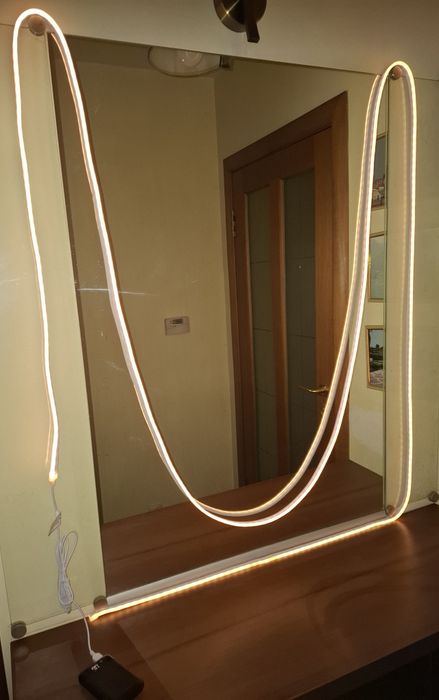 Монохромная (теплый-холодный белый)  LED лента с сенсорным управлением