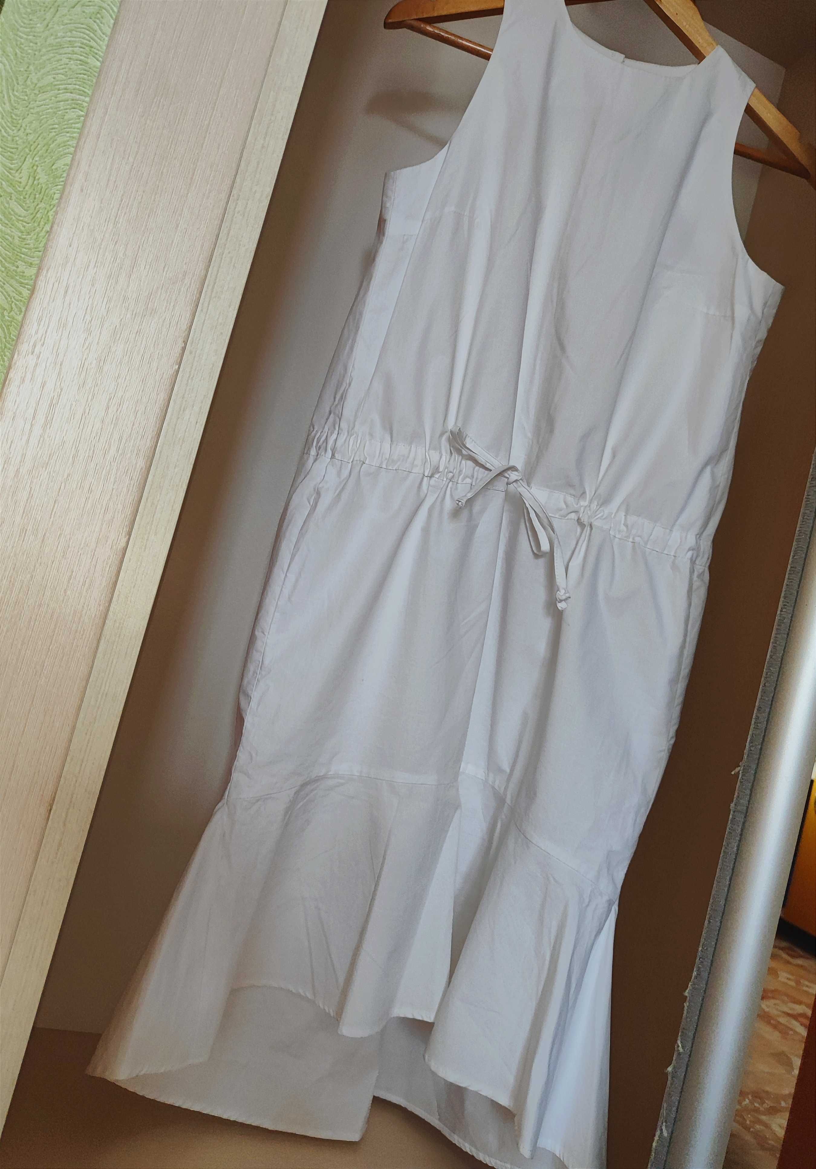 Платье Lanvin , белое, новое , хлопок