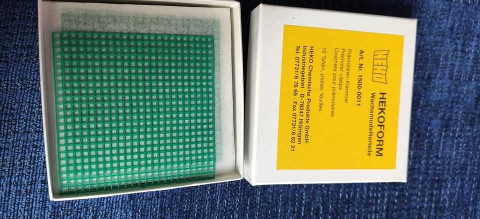 Cera para premolares verde - 2 caixas protese dentaria NOVO