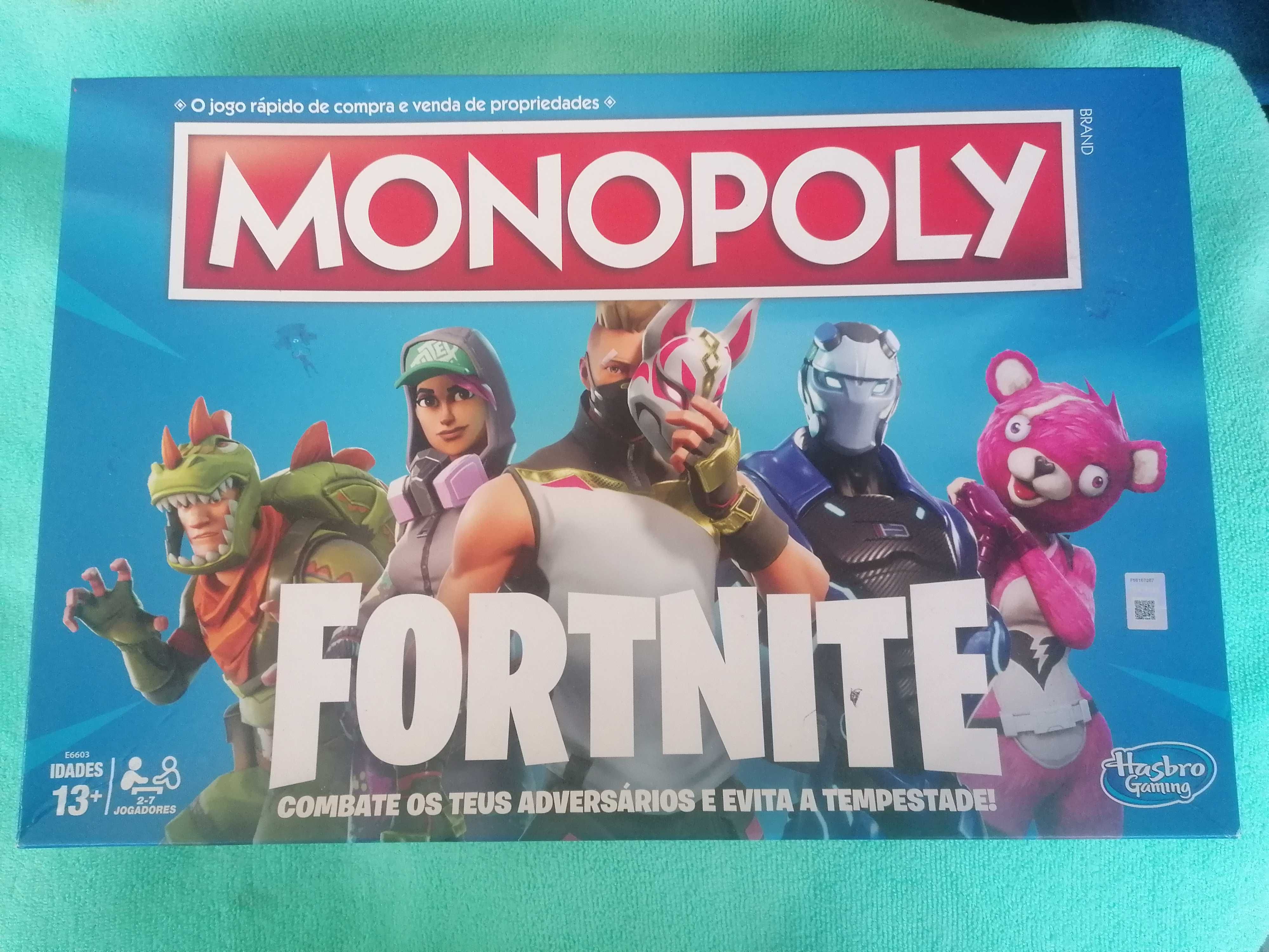 Jogo monopólio do fortnite, praticamente novo