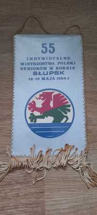 Stary proporczyk,Mistrzostwa Polski w Boksie.Slupsk 1984.PRL