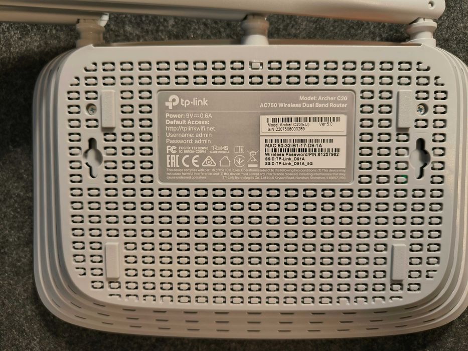 Router TP-Link Archer-C20 (AC750)