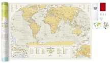 Mapa zdrapka - Travel Map Geography World oprawa: tuba