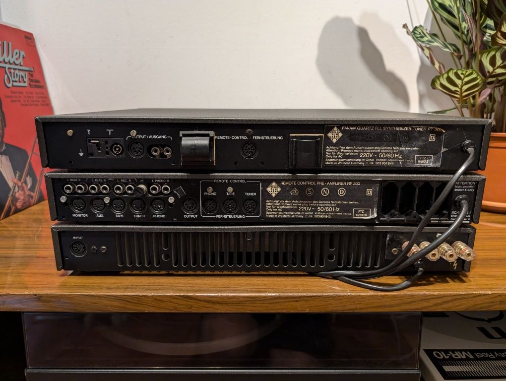 Telefunken RM300 + RP300 + RT300 wieża, końcówka mocy, pre, tuner, 81r