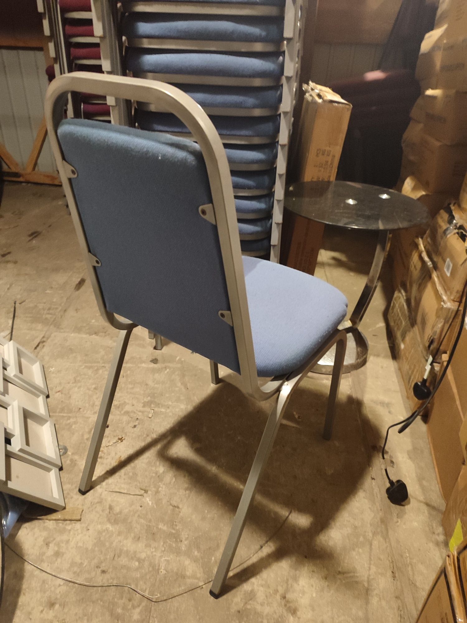 Krzesło metalowe obijane miękkie solidne