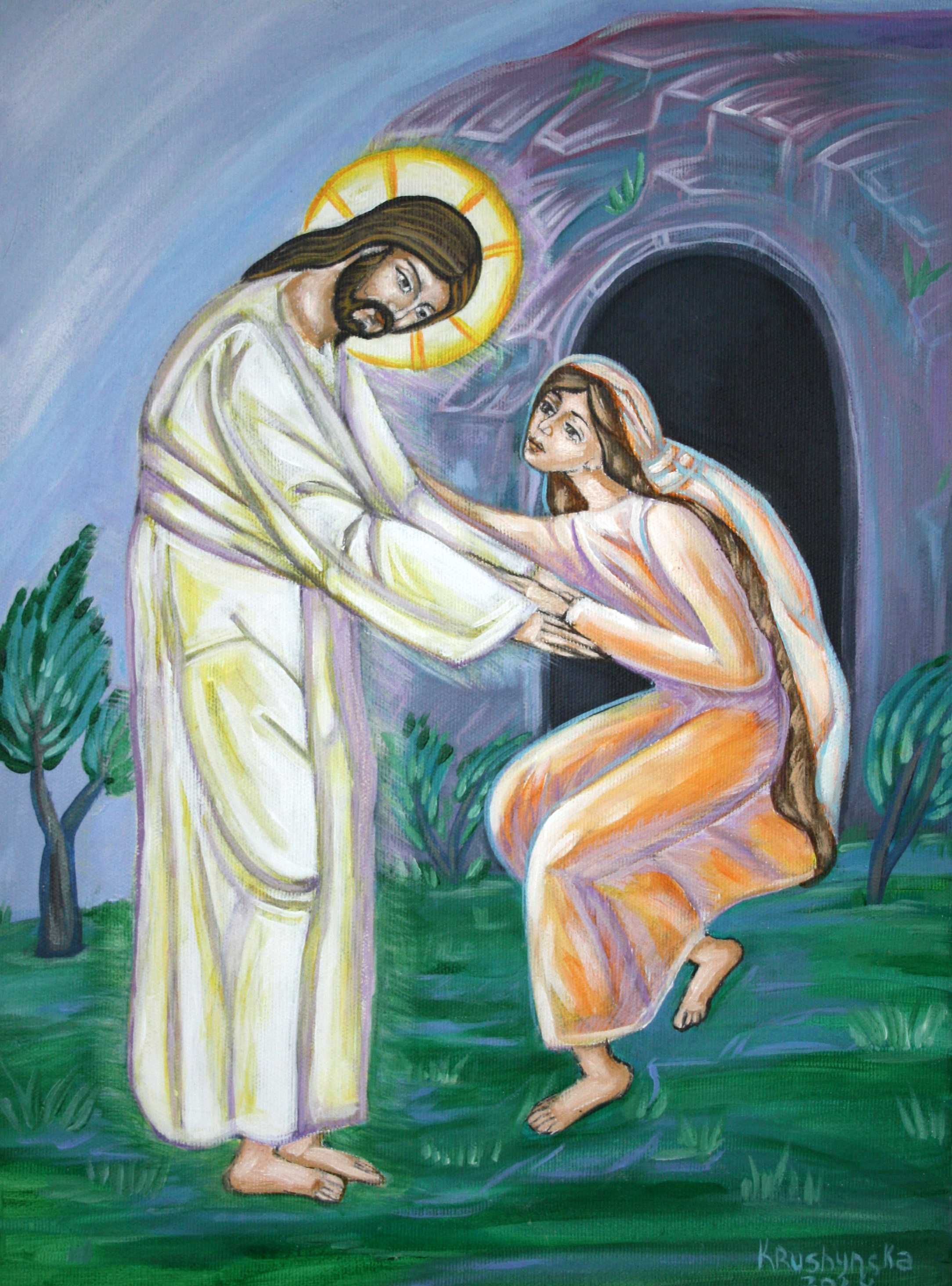 Obraz religijny na plótnie "Jezus Chrystus Zmartwychwstały".