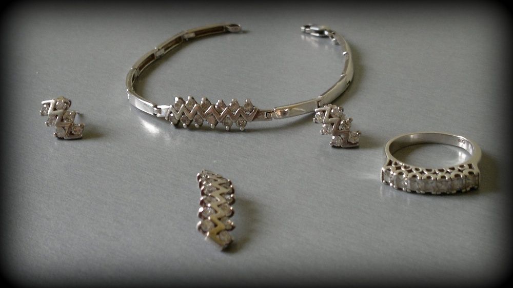 W.KRUK piekny zestaw srebrnej bizuterii