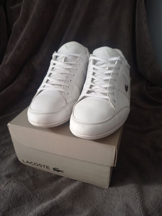 Buty Lacoste Chaymon rozmiar 43 białe skórzane Nowe męskie 27,5 męskie
