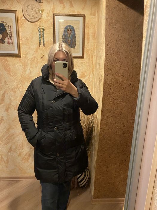 Куртка чорна довга Zara