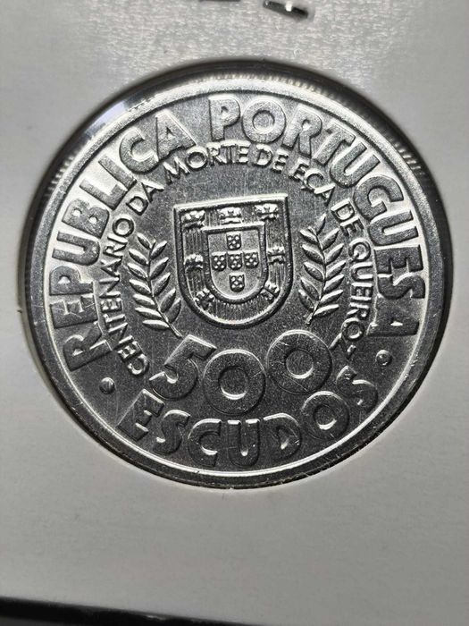 Moeda Comemorativa 500 Escudos – Eça de Queirós (Prata)