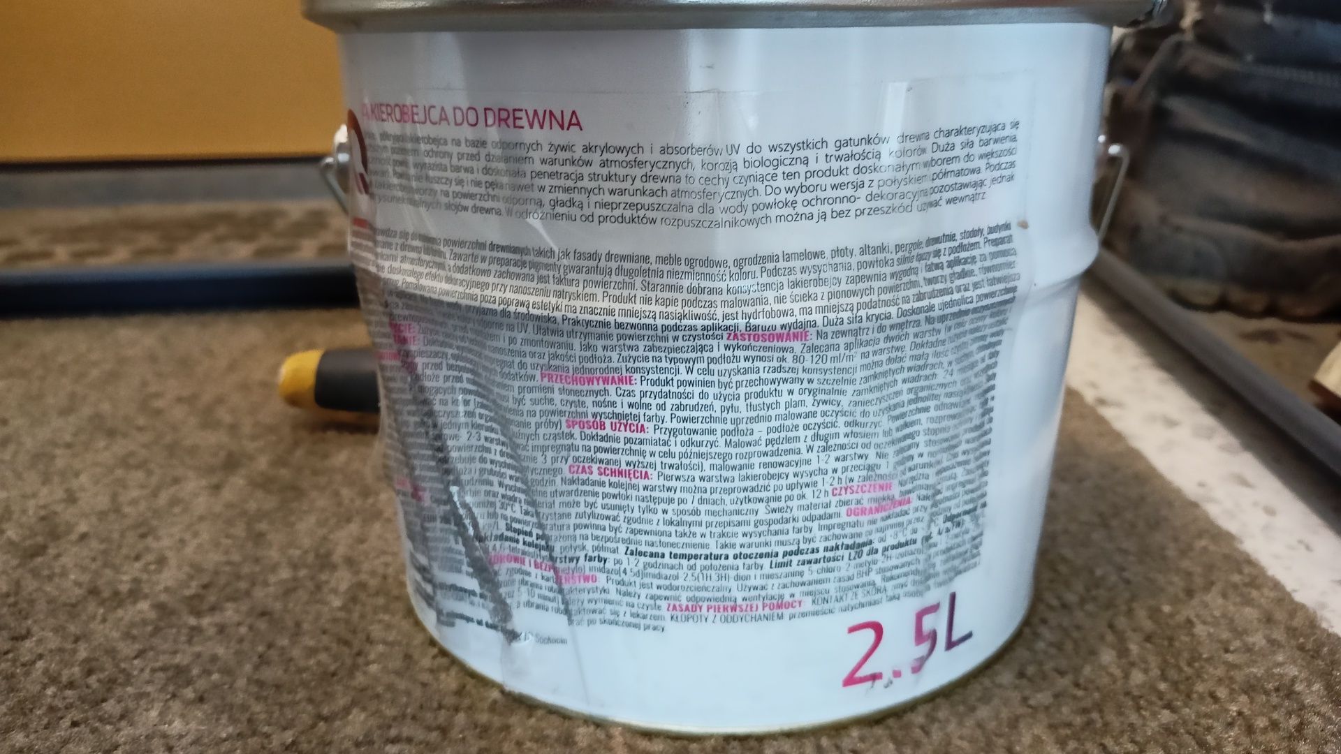 Lakierobejca Jasnoszary 2,5l Lakier Bejca