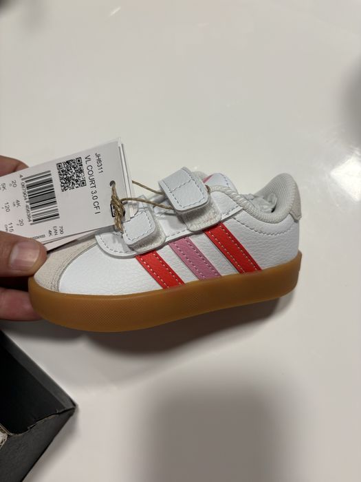 Adidas VL Court 3.0 rosa tamanho 21