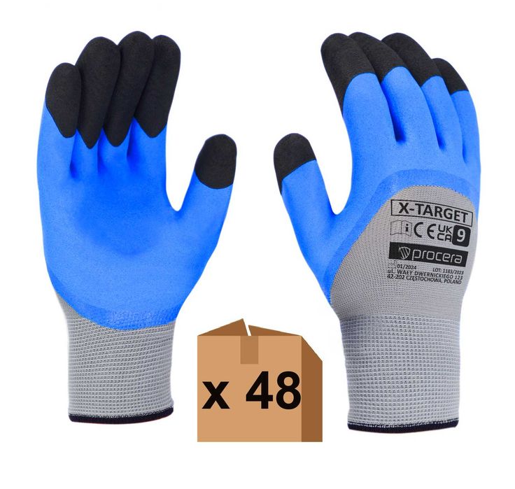 Rękawice Robocze Ochronne Rękawiczki Powlekane - 48 PAR -Rozm.11 (XXL)