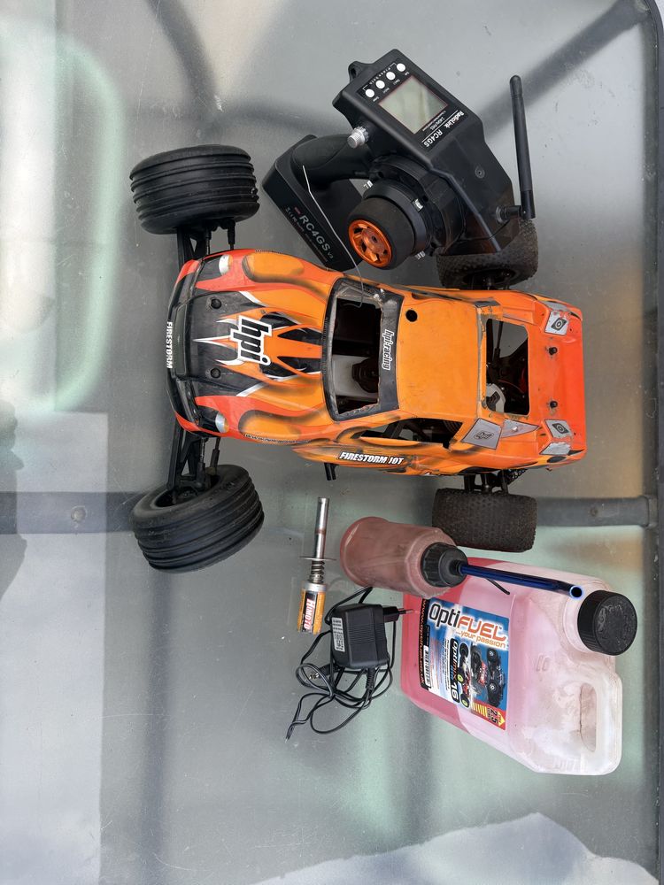 HPI Firestorm model spalinowy 1:10 nowy silnik. Mega zestaw.