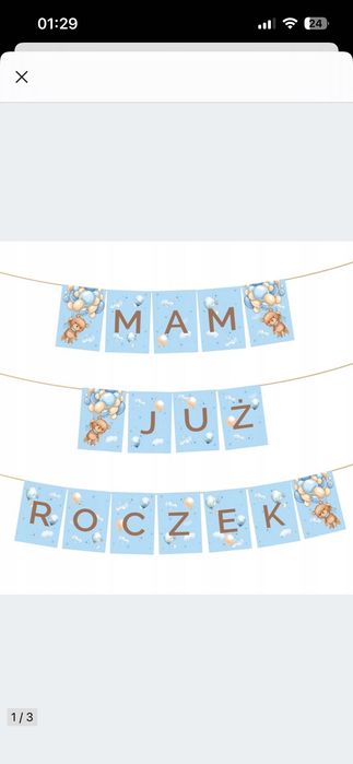 Ubranko i rzeczy na roczek