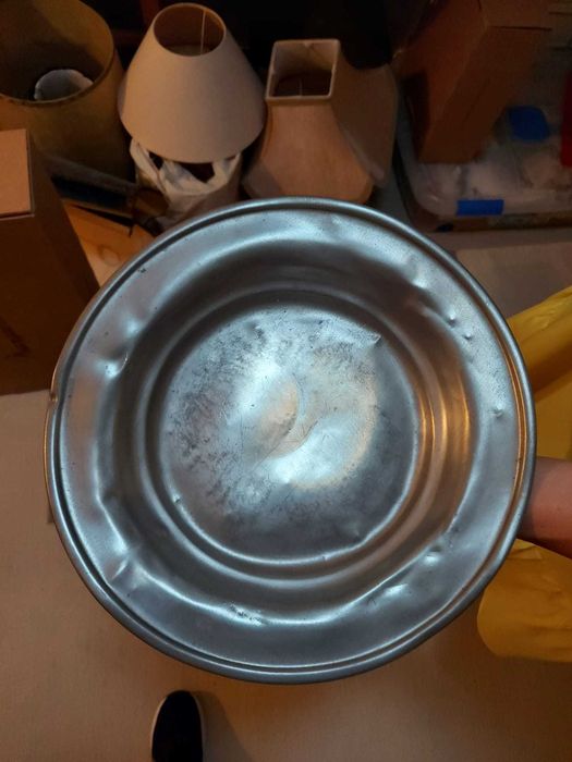 Prato Estanho Autêntico 30 cm