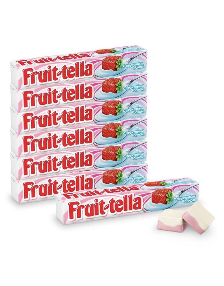 Жевательные конфеты Fruit-tella Жуввльні цукерки Фрутелла