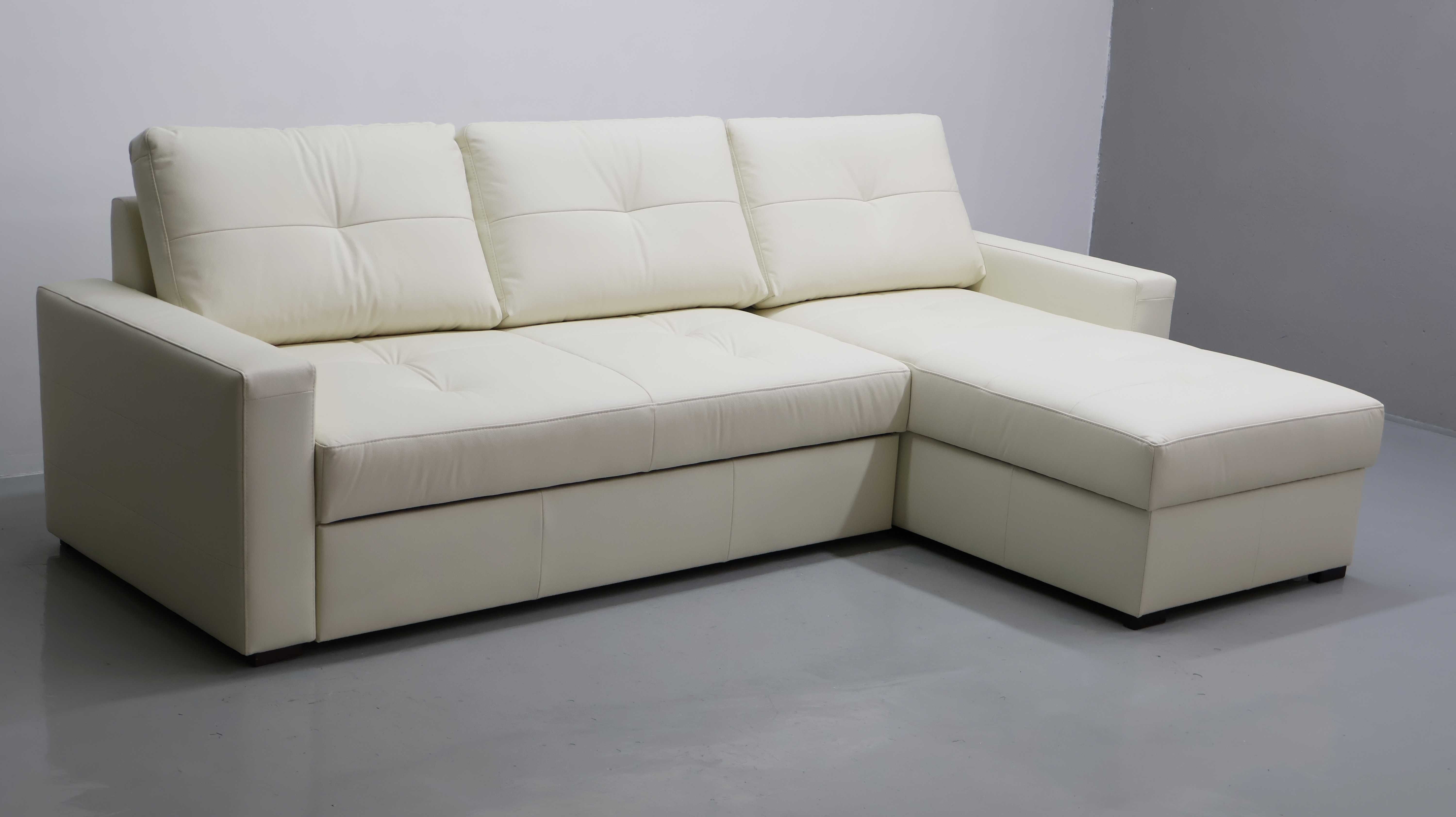 FAB skóra naturalna narożnik z funkcja spania 1018 rogówka kanapa sofa