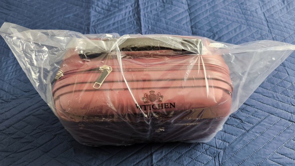 Kuferek Wittchen Kosmetyczka podróżna z ABS-u z żebrowaniem bordowa