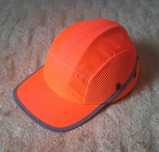 hełm-czapka, czapka ochronna bumpcap z siatką, pomarańczowa