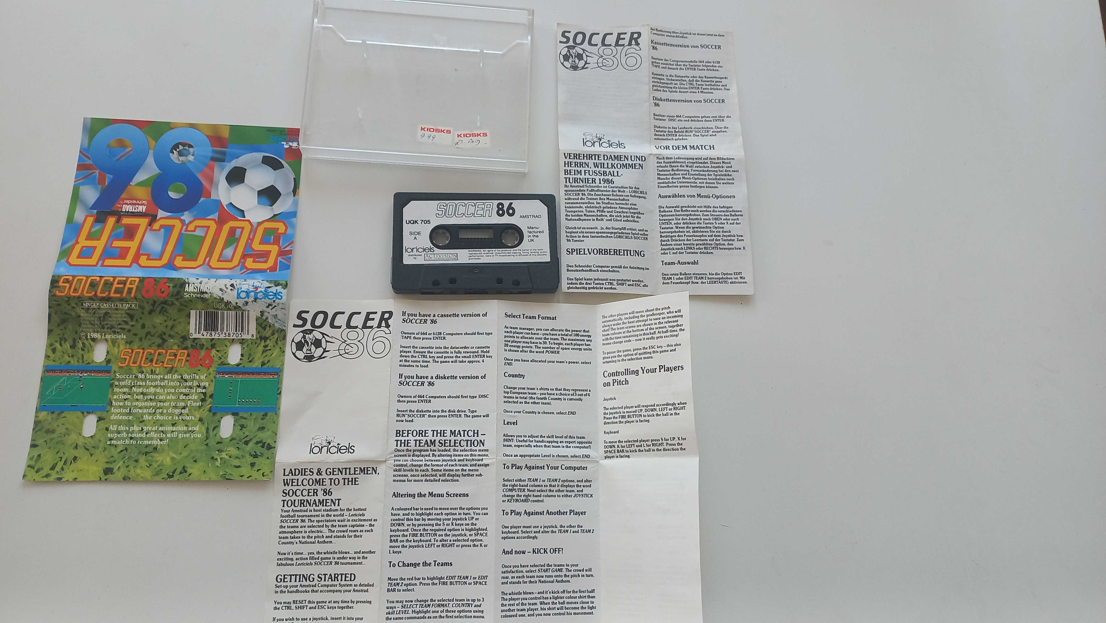 Oryginalna gra na Amstrada Soccer 86