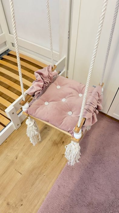 Huśtawka dla dzieci Ławka pikowana 3-7 lat dom do wys. 3,3m