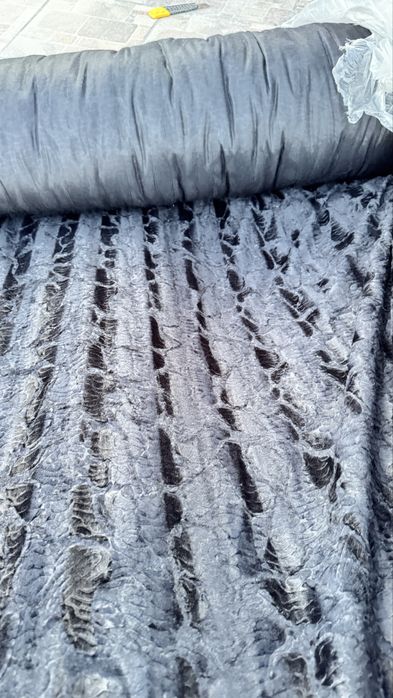 Ткань / опт / мех каракуль чёрный - от 3 м -80 грн/шт