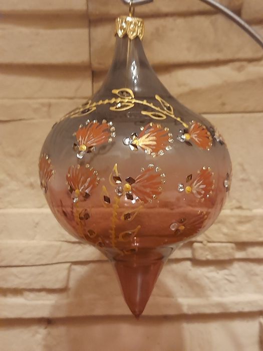 Szklane ręcznie malowane bombki