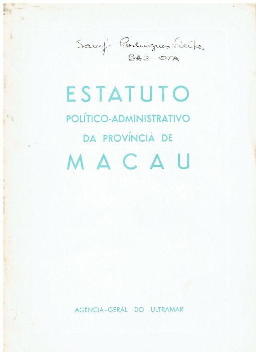 1225 - Monografias - Livros sobre Macau 2 ( Vários )