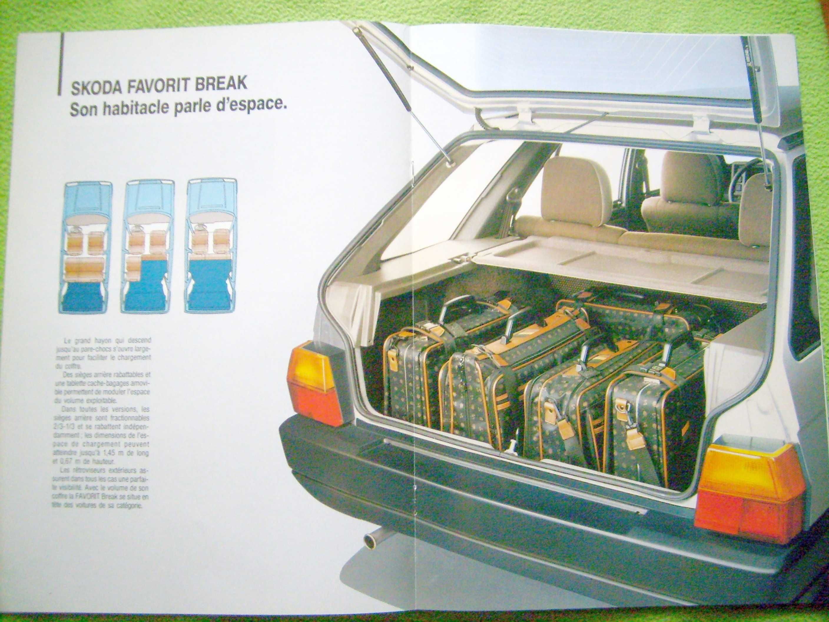 SKODA FAVORIT BREAK / FORMAN 1991 * prospekt 20 str, stan BDB