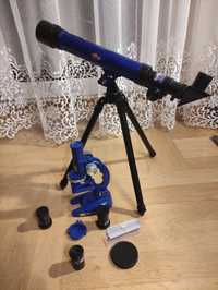 Zabawkowy zestaw luneta i mikroskop