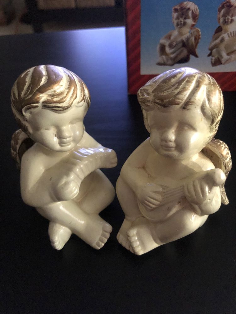 Figurki ceramiczne Aniołki - Vintage