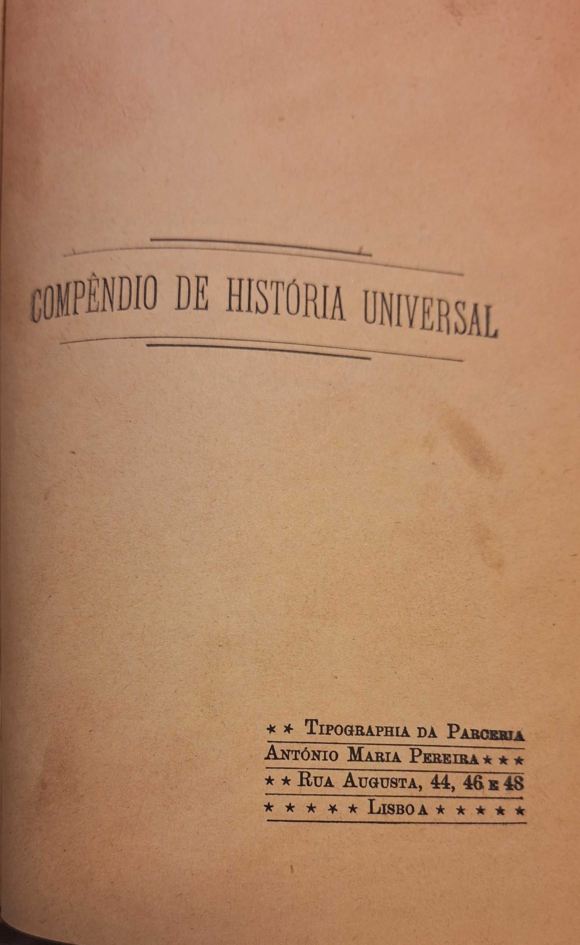 Compêndio de História Universal - Raposo Botelho - Edição RARA