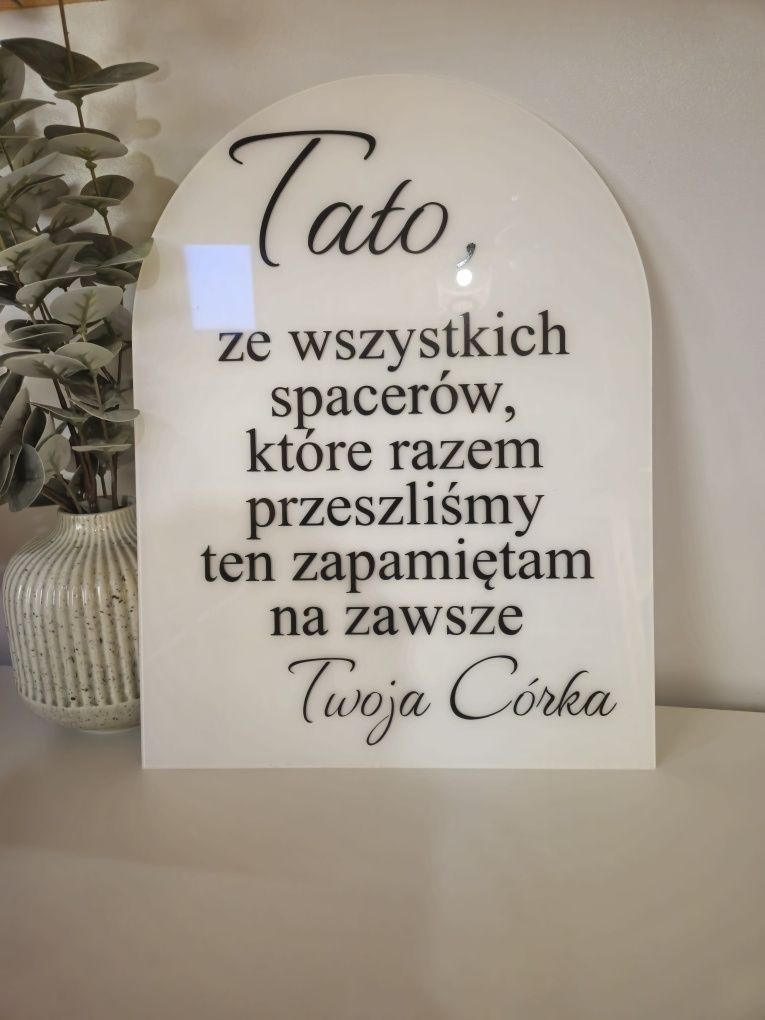 Tablica weselna tato ze wszystkich spacerów