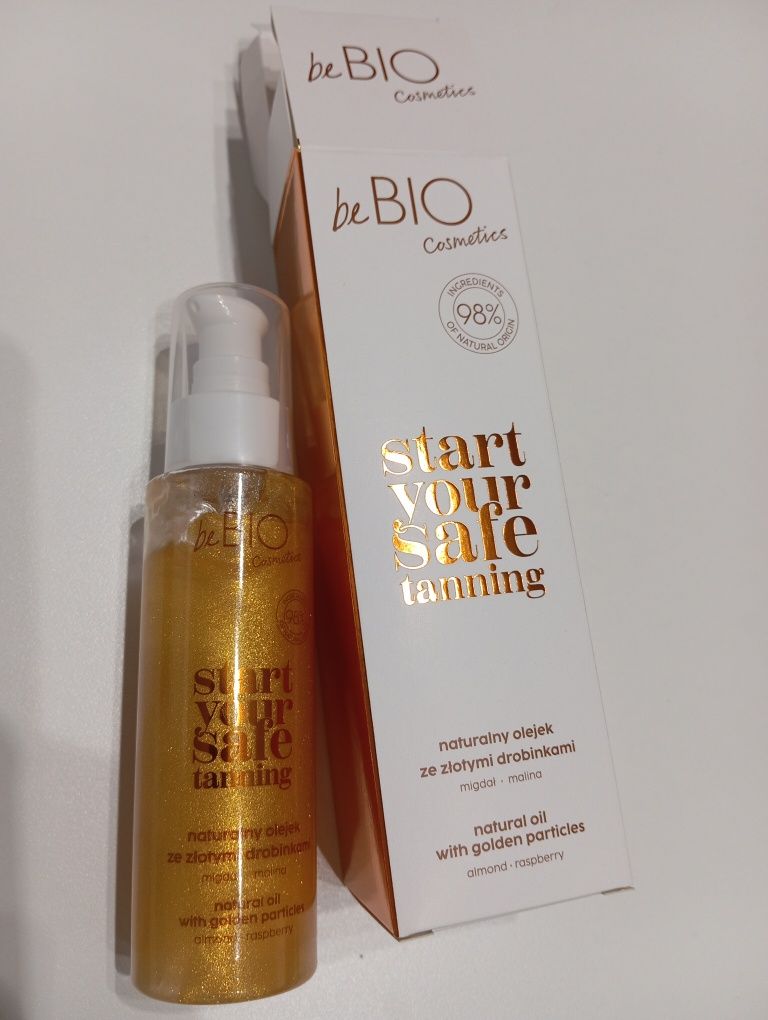 Be Bio Start Your Safe Tanning naturalny olejek ze złotymi drobinkami