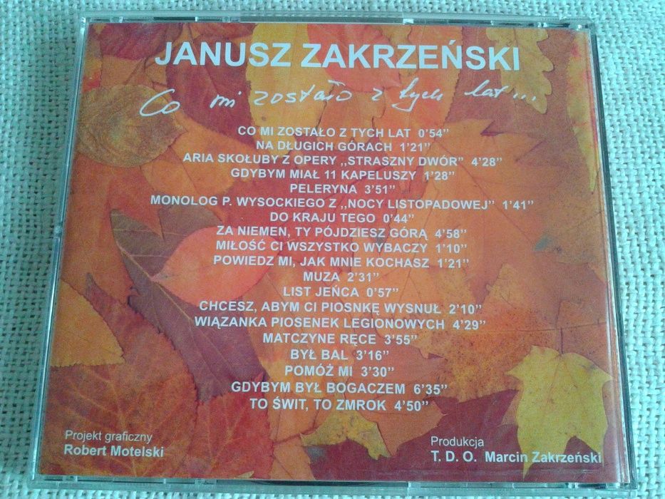 Janusz Zakrzewski - Co mi zostało z tych lat CD