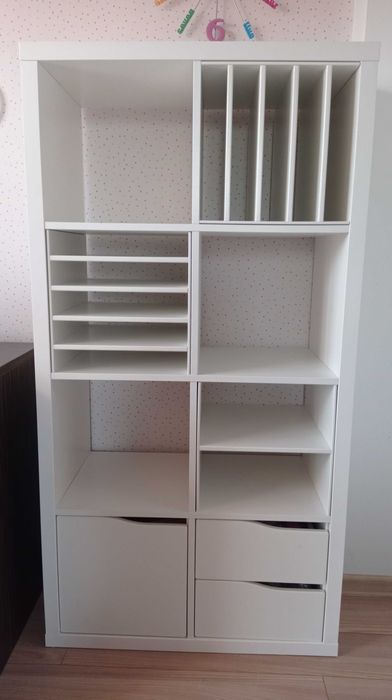IKEA KALLAX 2x4 z wkładami