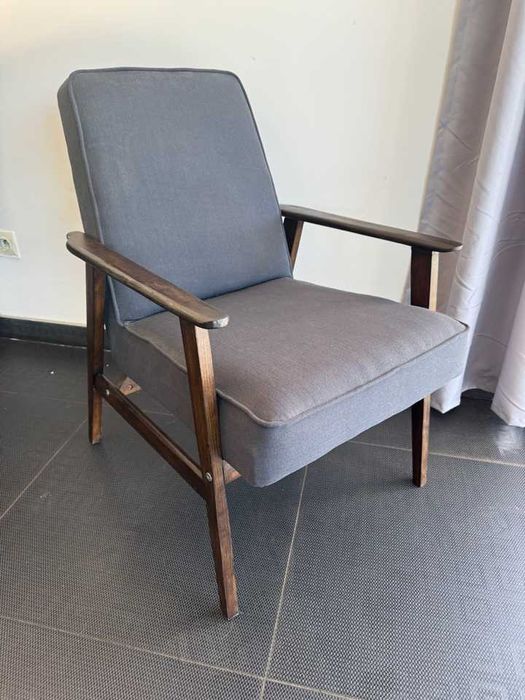 Fotel Lisek Śnieżnik PRL Design Odrestaurowany