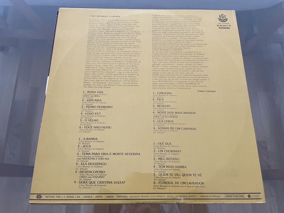 Chico Buarque duplo LP - Chico Buarque e Maria Bethania LP Vinil MPB