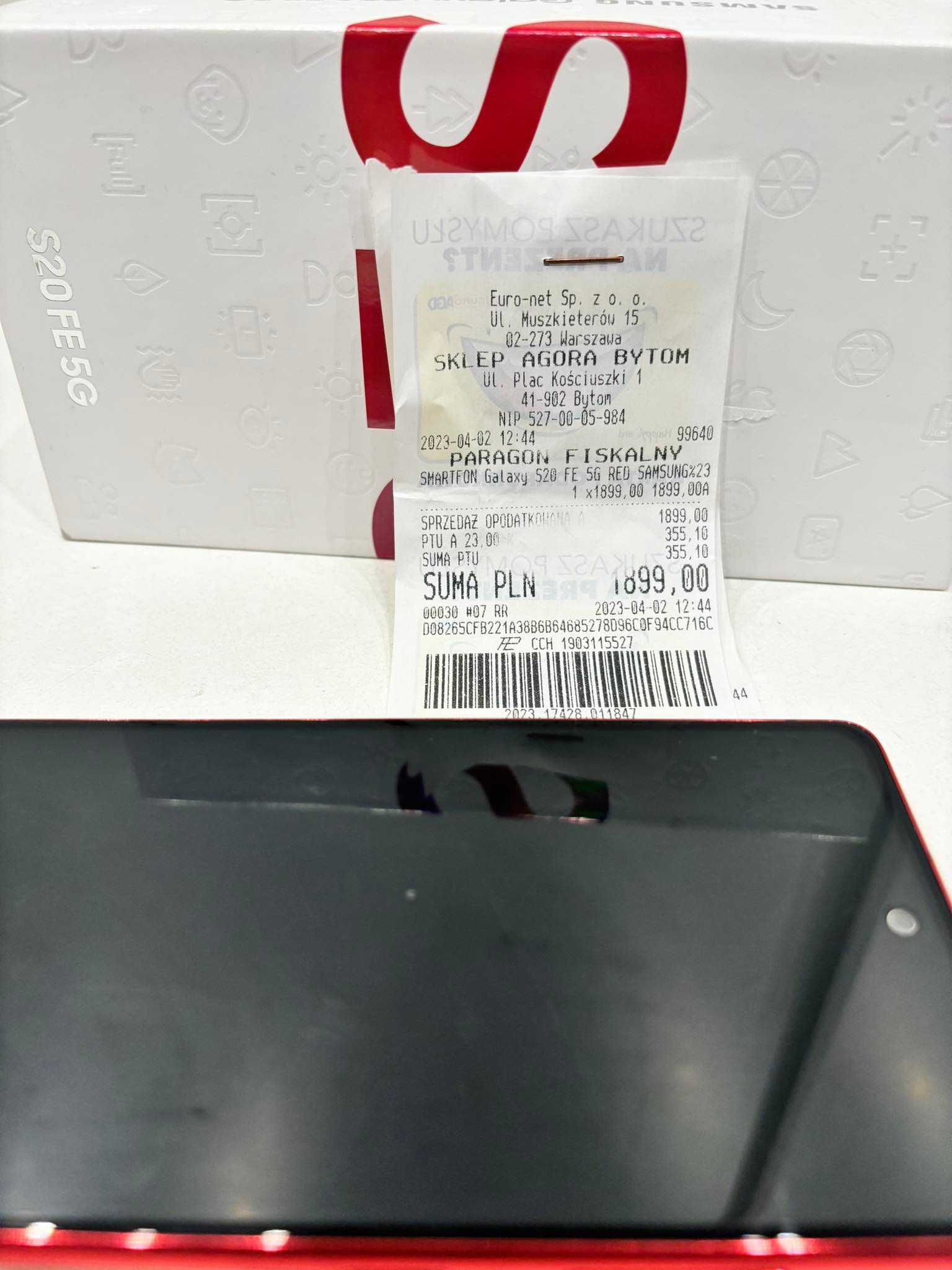 Samsung Galaxy  S20 FE 5G RED G781B 6/128GB SUPER STAN!  Gwarancja
